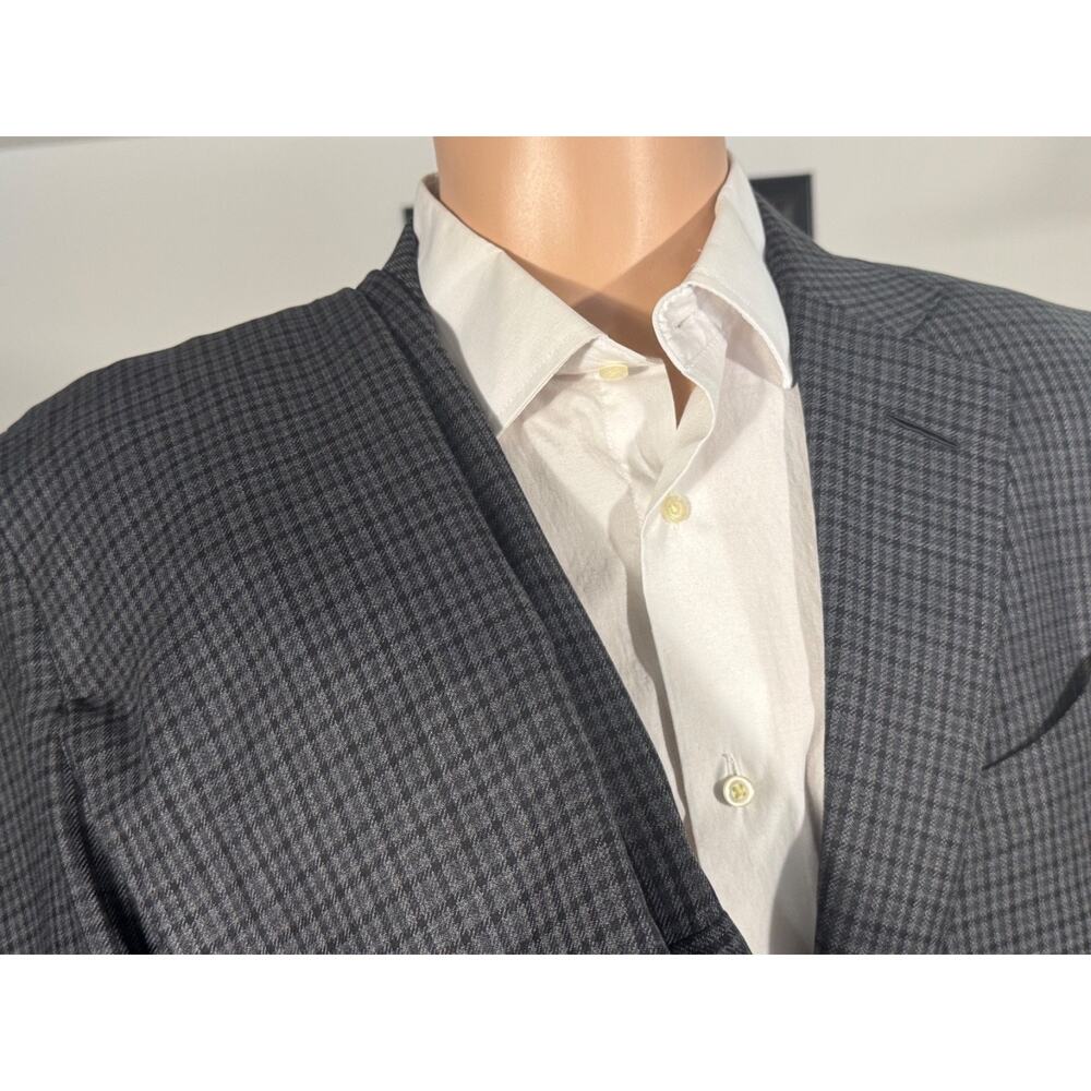 Tom Ford Wool Silk Houndstooth 2Pc Suit 52IT 42R US Notch Lapel Men's EUC Gray - Picture 2 of 10